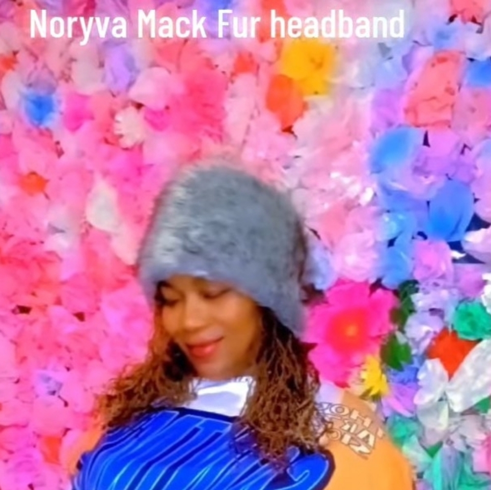Faux Fur Headband Grey Hat